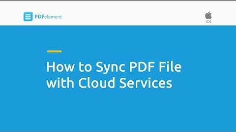 How to Sync PDF File with Cloud Services