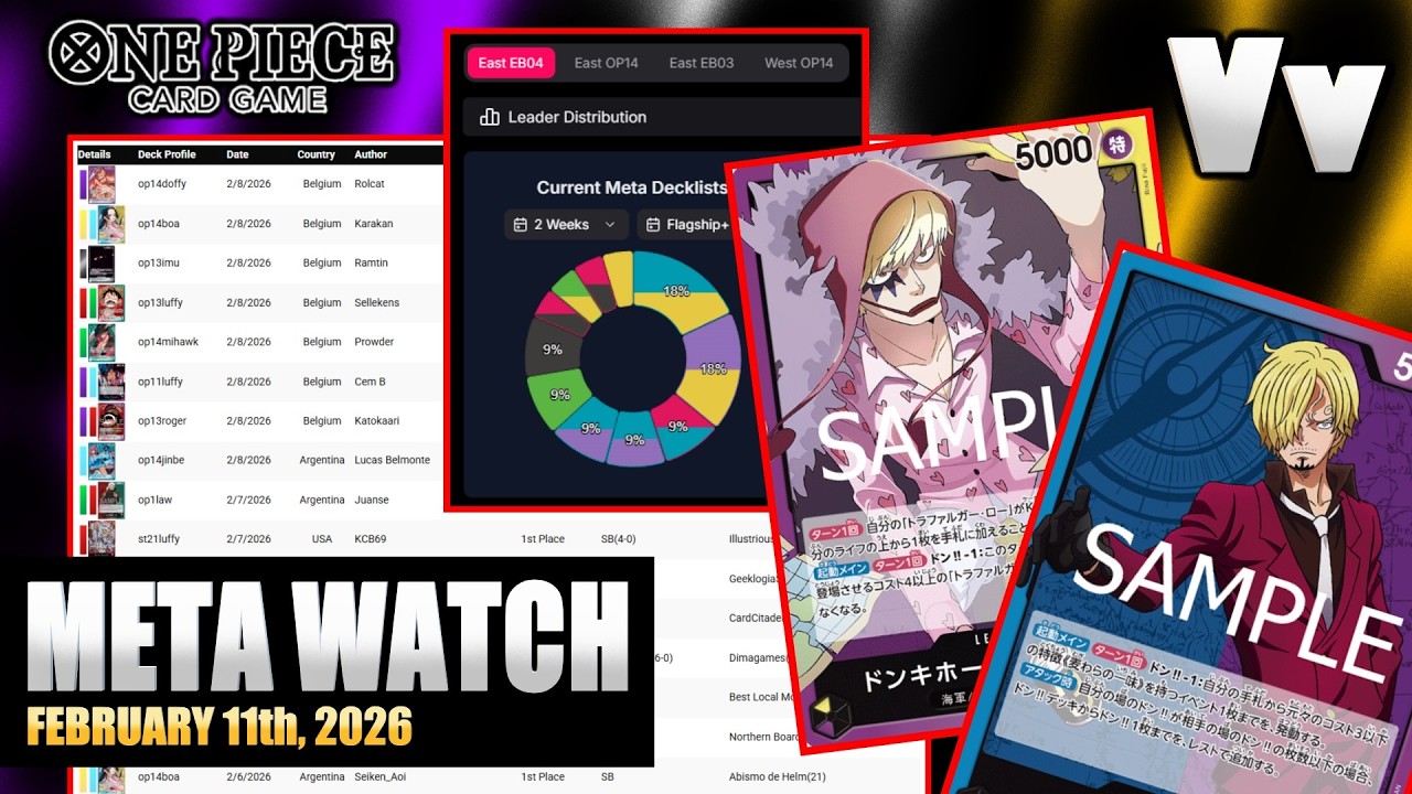 One Piece TCG: Мета-обзор 11 февраля 2026 г. - Мы почти наконец-то догнали Восток (OP-14)