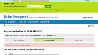 Scoring the Benchmark Passage RAZ Kids