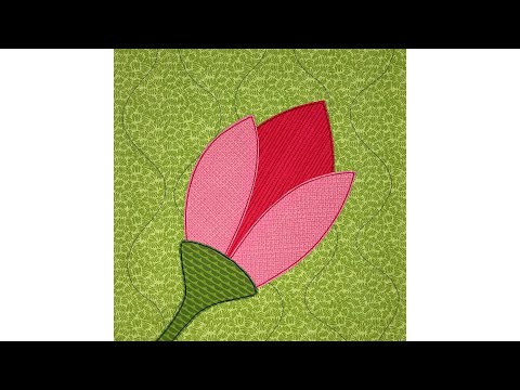 How to Assemble the Rosebud Block from the Wild Flowers Applique Quilt Pattern