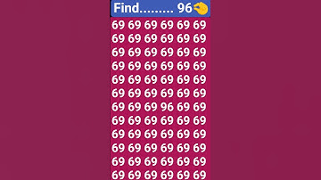 Are you genius? find this number (96) #challenge #ढूंढो #youtubeshorts #viralshort #shortvideo#short