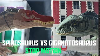 Jurassic World Dominion  // Spinosaurus vs Giganotosaurus  - Stop Motion