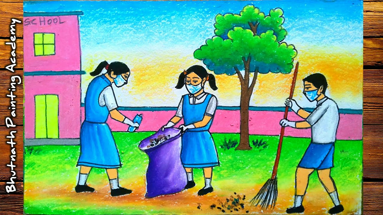 Drawing tutorial : Drawing on swachh bharat | clean india drawing [creative  ideas] - YouTube