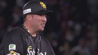 3回表】4番の仕事!! ホークス・山川穂高 3塁線を破るタイムリー