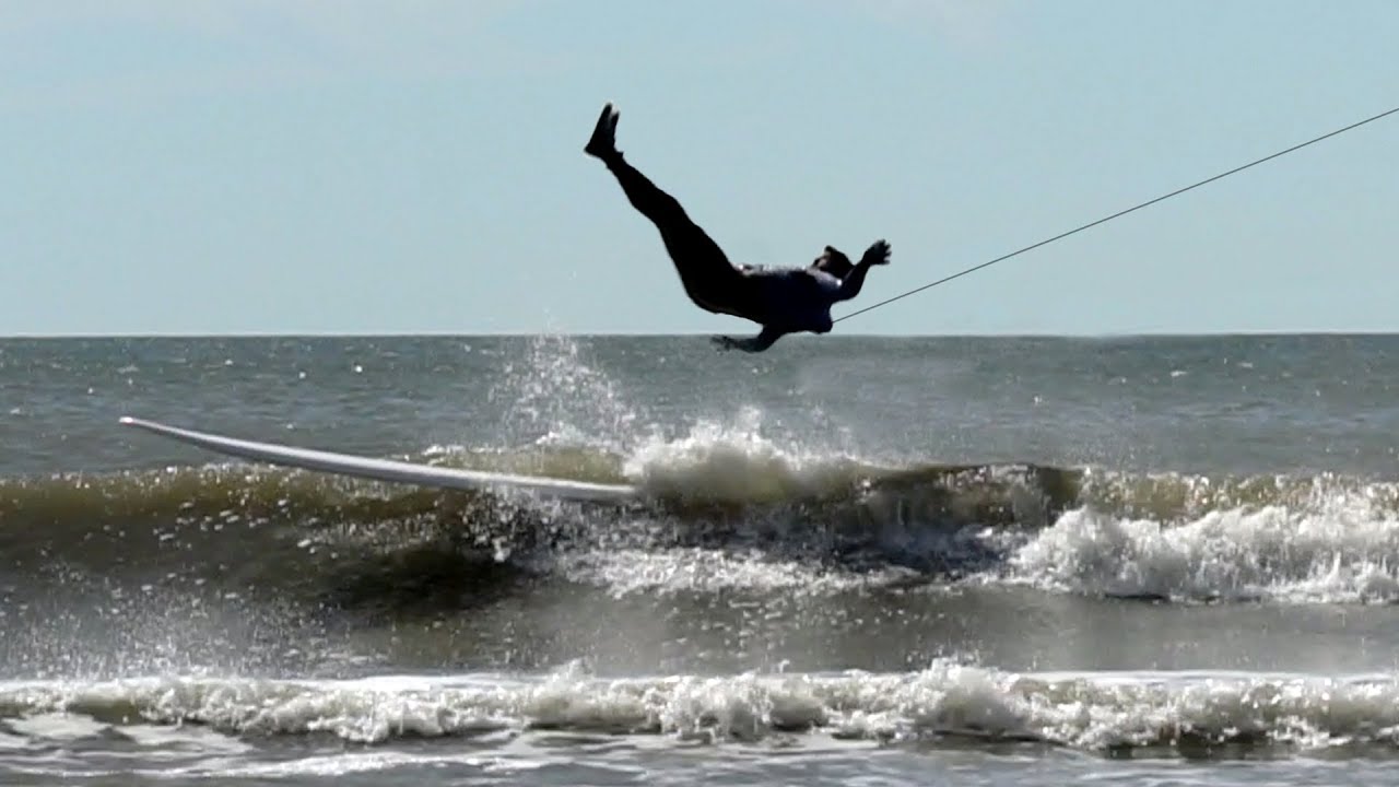 Bungee Rope SURFING attached to a pier YouTube