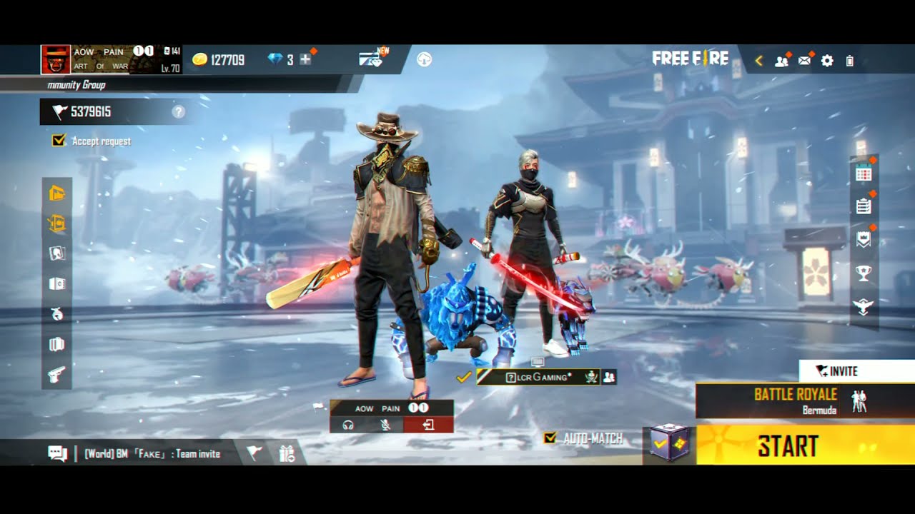 Free Fire lobby video With Blcr gaming🔥