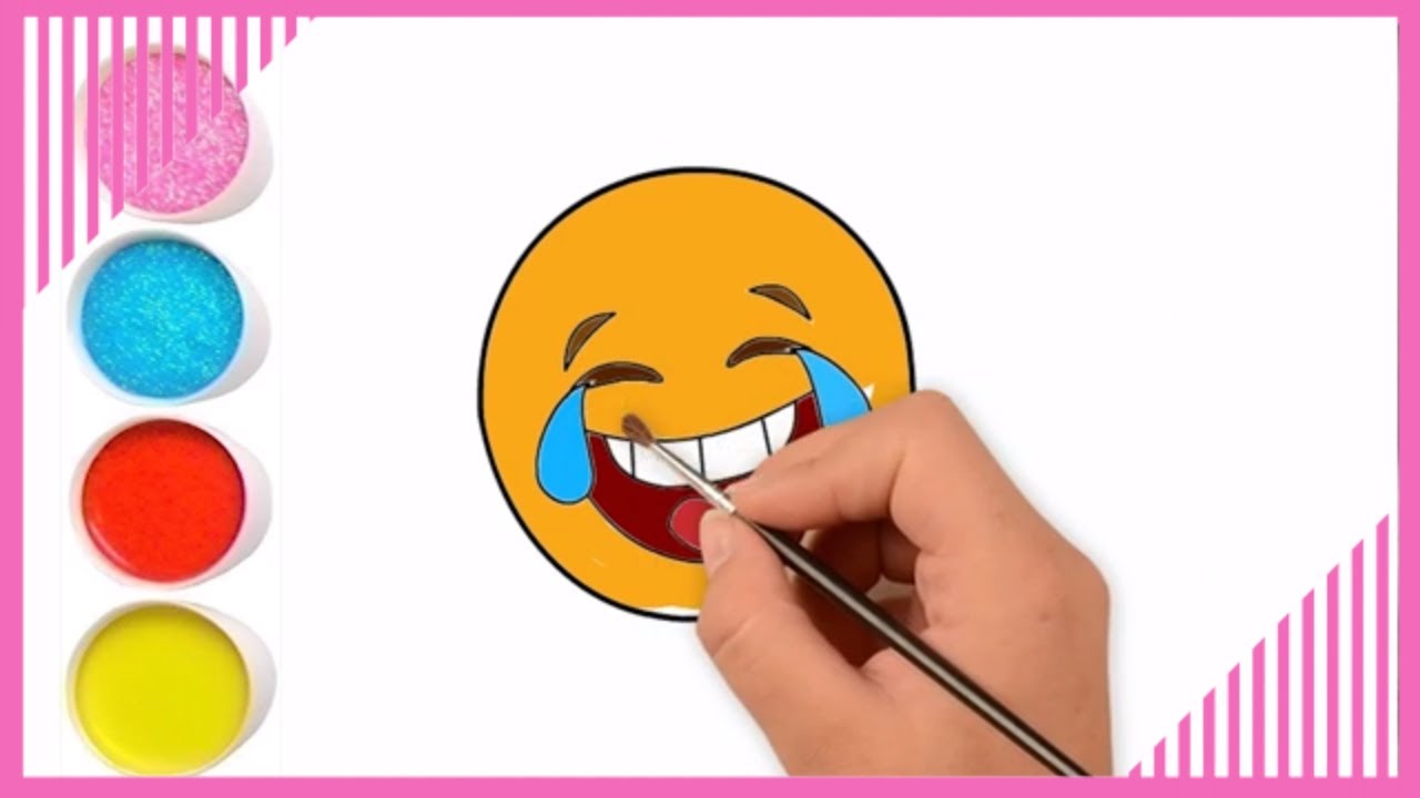 Menggambar Dan Mewarnai Emoji Emoticon Tertawa Laughing Emoticon