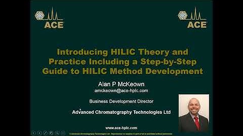 Introducing HILIC Theory and Practice Including a Step by Step Guide to HILIC Method Development