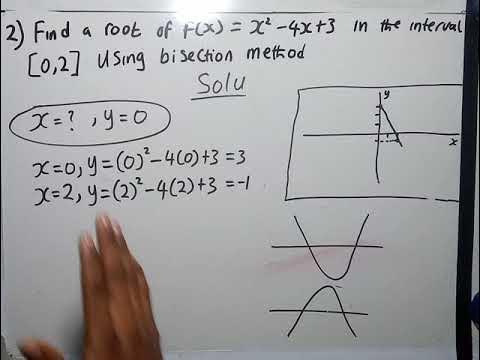 Using Bisection method to find root: Example 2 - YouTube