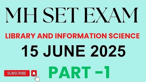 MH SET Exam Answer Key | 15 June 2025 | Paper Solution| Library Science #librarysciencewithkanchan