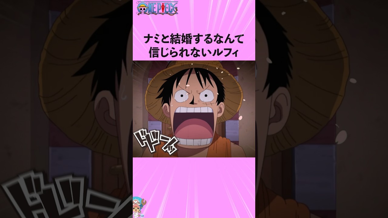 ナミと結婚するなんて信じられないルフィ #onepiece #ワンピース #アニメ #雑学