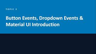 React JS Tutorial #2 | Button Events, Dropdown Events & Material UI Introduction