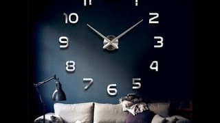 Настенные часы наклейки 3D Diy Clock(Настенные часы 3D Diy clock Прикольные и необычные Большие настенные часы. Настенные Часы-наклейки, легко..., 2016-10-23T10:27:32.000Z)