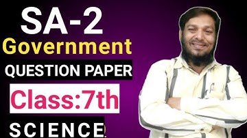 7th class SA-2 Question paper||SCIENCE
