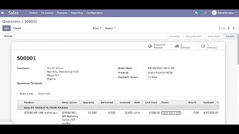 How to create sales order and sales invoice on Odoo 13