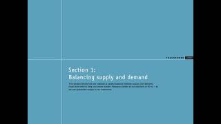 Reserve Management Concepts: section 1 - balancing supply and demand