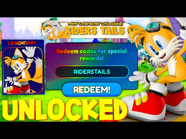 SPECIAL CODE THAT GIVES RIDERS TAILS IN SONIC SPEED SIMULATOR!? - Roblox 