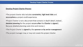 Develop Project Charter Process - PMP Tutorial