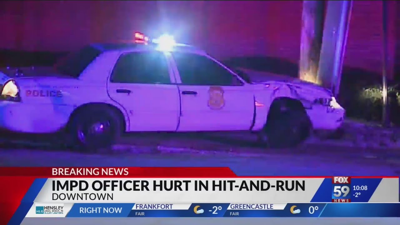 IMPD Officer involved in serious crash in downtown Indianapolis - YouTube