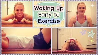 Tips on waking up early to exercise // working out in the morning by a dietitian