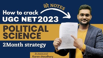 2 Months Strategy to crack UGC NET 2023 Preparation | UGC NET Political Science