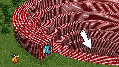 I Found the Largest SPIRAL TNT PIT in Minecraft