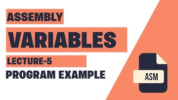 Creating and Accessing Variables in Assembly Language | Program Example | x86 | DOSBOX | MASM