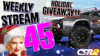 DONNAS CSR2 HOLIDAY GIVEAWAY - LIVE!
Tune in at 8:30 PT / 11:30 ET / 16:30 BST for CSR2 Friday live streams on YouTube! And download CSR2 for free here β http://nmgam.es/PlayCSR2_YT
The next chapter to the #1 drag racing game series is here! Setting a new standard in visuals, CSR Racing 2 delivers hyper-real drag racing to the palm of your hand. Compete against live players across the world with your custom built supercars including LaFerrari, McLaren P1, Koenigsegg One:1 and many more.
Team up with friends in CSR2 to form a crew, tune your rides for maximum speed and dominate the competition in global crew events! CSR2 is all-new; download for free and start racing now!
Multistreaming with https://restream.io/ DONNAS CSR2 HOLIDAY GIVEAWAY - LIVE!