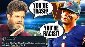Ryan Fitzpatrick Labeled RACIST By Woke Mob For Criticizing Bears QB Justin Fields