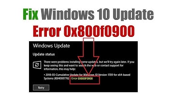 How to Fix Windows 10 Update Error 0x800f0900