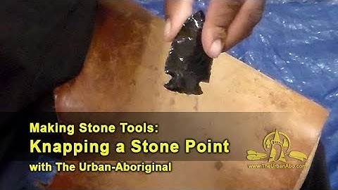 Making Stone Tools: Pressure-Flaking a Stone Point w/ The Urban-Aboriginal