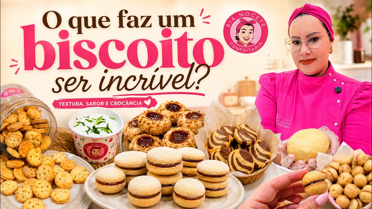 Aula especial com Bia Nocete sobre o segredo por trás de biscoitos realmente incríveis