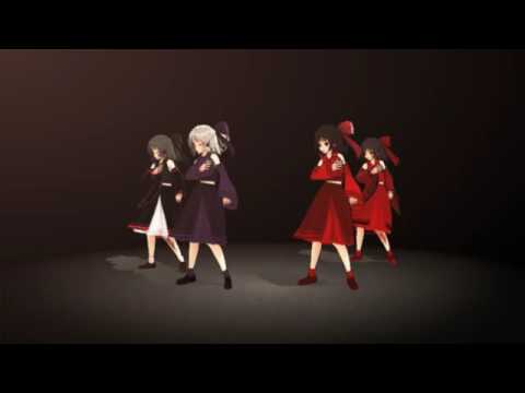 東方MMD【初期禍と鬼と新規禍と鬼でWAVE】カメラ固定