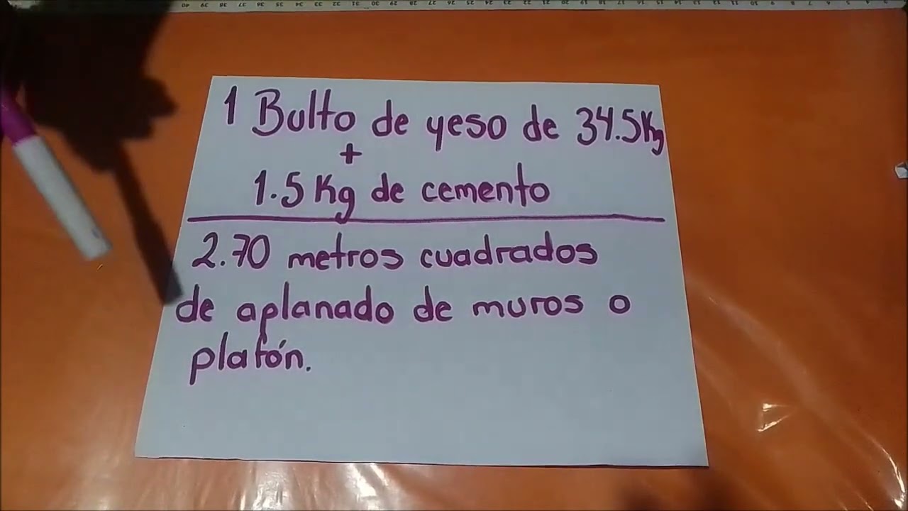 Cuanto rinde un bulto de yeso en aplanados de muro o plafón - YouTube