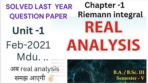 Real Analysis.. mdu 2021 .. Unit-1..last  year question paper...BSC..5th sem ..