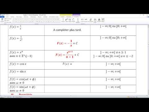 Chapitre 14 - Primitives - Primitives usuelles - YouTube