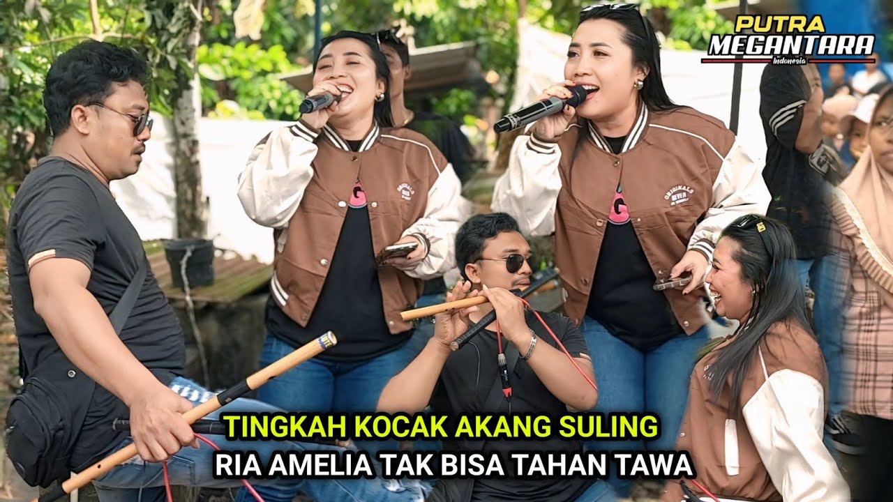 Tingkah Kocak Akang Suling Bikin Ria Amelia Tak Bisa Tahan Tawa || Gulali Cover Putra Megantara