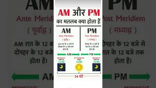 AM और PM का फुल फॉर्म क्या होता है? - AM PM ka matlab kya hai / AM PM kab hota hai meaning in Hindi