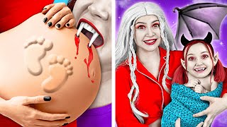 ¡VAMPIRA RICA EMBARAZADA! 🧛🏻‍♀️ TRUCOS y HACKS de CRIANZA de MAMÁ VAMPIRA POPULAR por La La Vida