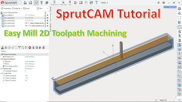 SprutCAM Tutorial #18 | SprutCAM Mill 2D Easy Toolpath Machining