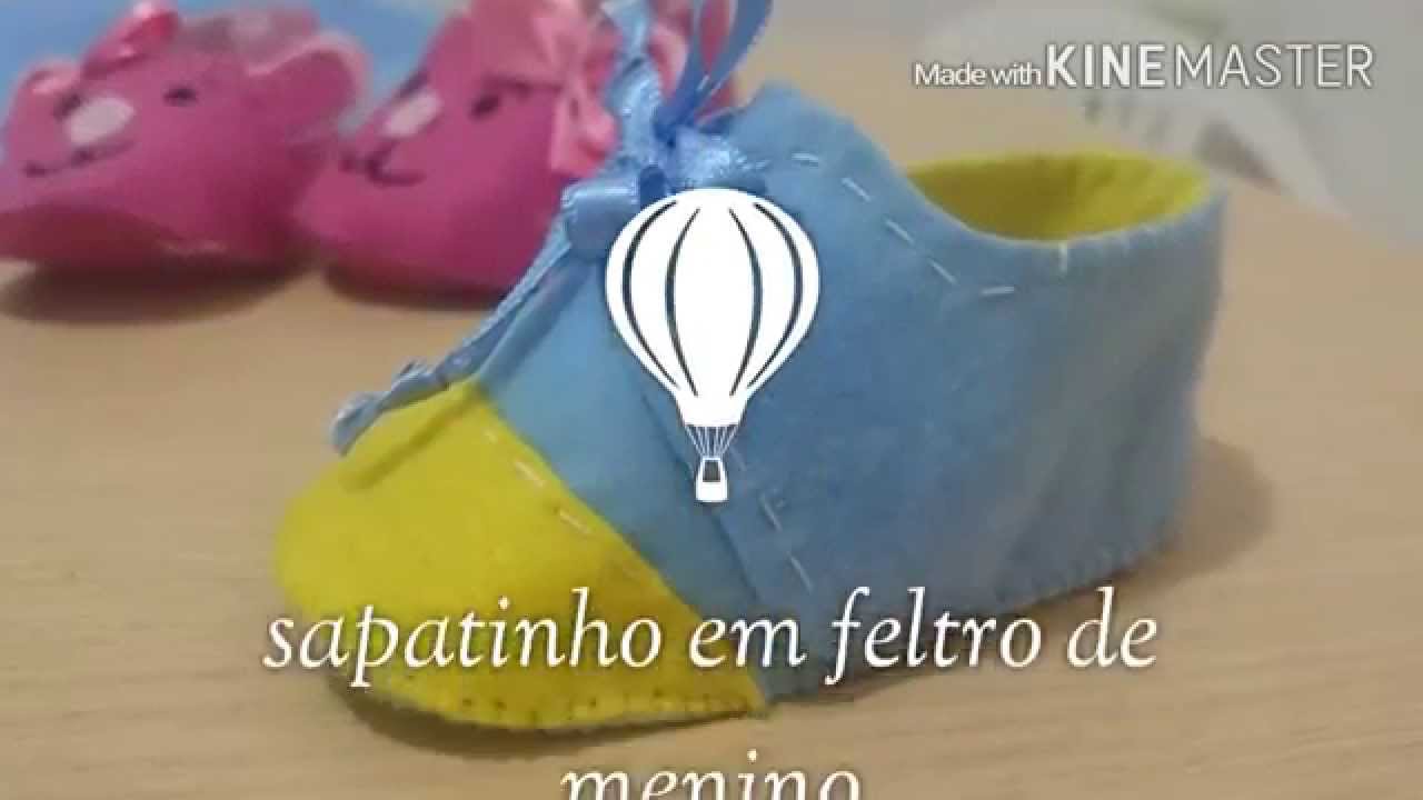 sapatinho de feltro para menino