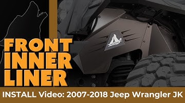 Jeep Wrangler JK new Front Inner Fender Liner install from Wolfstorm Offroad (WASJK01G102-BX-F)