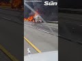 HUGE fuel tanker explodes as blazing fire causes road closures in Pennsylvania