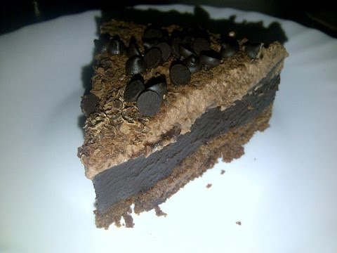 Really moist triple layer chocolate cake recipe. No bake! - YouTube