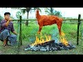 Yummy Cooking BBQ | FULL GOAT BARBEQUE | Goat Grilled Recipe | Cooking Skill Village Food Channel