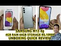 Samsung m13 Unboxing & Quick Review | 6.6" FHD display | 50MP Camera | 6...