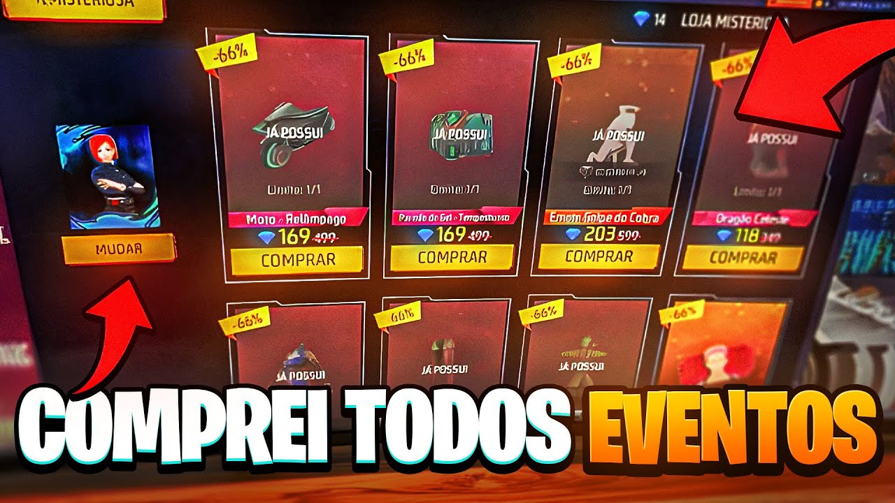 COMPREI TODOS EVENTOS DISPONÍVEIS NA CONTA TOP 1 BR!