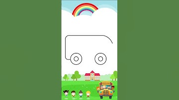HOW TO DRAW A BUS | #youtubeshorts #trending #viral #drawing #art #bus #kidslearning #cartoon