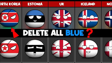 Removing BLUE From Flags #countryballs