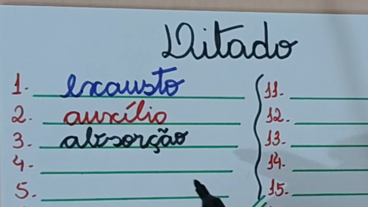 Ditado de Palavras - Escreva corretamente - Aula de Português - Alfabetização - EJA